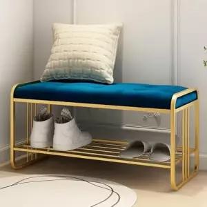 독립형 다층 공간 절약 저장 대용량 방진 신발 보관 캐비닛 진입로 벤치 쿠션과 옷장용 2단 신발장 금속