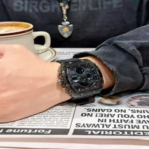 아웃도어 트레이닝 남성시계 알람 기능 청소년 학생용 투명 디자인