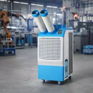 웰템 국내생산 산업용에어컨 이동식 코끼리 주방 공장 실외기없는 업소용에어컨 2구