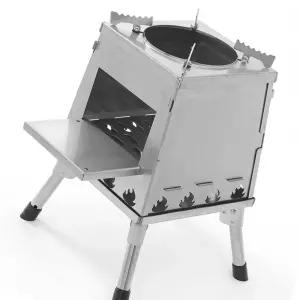 돈스텔 실버 접이식 화목난로 26X34 장작스토브 캠핑화로 캠핑용화목난로