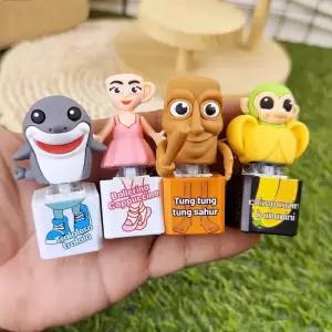 새로운 Brainrot 클래식 장난감 가방 자동차 키 체인 펜던트 Tralalero Tralala 빛나는 사운드 버튼