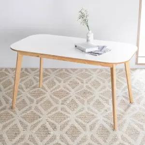 크림우드 1350X750 4인 화이트 주방 식탁 테이블 HPM