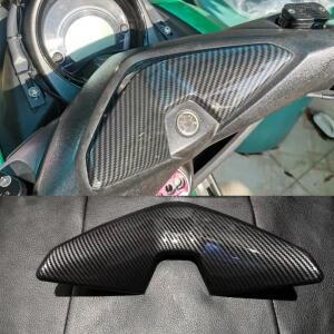 오토바이 핸들 바 커버 전면 마스크 쉘 캡 페어링 탄소 섬유 야마하 NMAX155 N-Max 125 액세서리