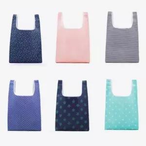 [RIZPICK]휴대용 접이식 미니 장바구니 에코백 쇼핑가방 가볍고 간편한