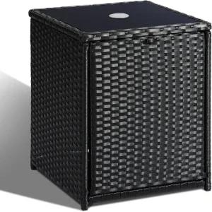 써니파크 야외 우산 사이드 테이블 무게 가방 2개 포함 구멍이 있는 2in1 파티오 데크 야드 정원 발코니