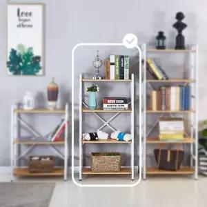 철제 책장 4단 인테리어 수납 선반 책꽂이