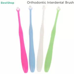 싱글 터프트 교정용 칫솔 교정기 브라켓 및 딥클리닝을 위한 정밀 치간 브러쉬