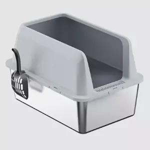 반려묘토일렛 고양이 높은 방지벽 스텐 화장실 모래삽 평판형 1P