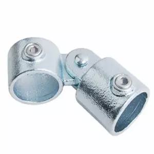 다용도 파이프클램프 실버 파이프랙 원형조인트 파이프 소켓 메탈 스텐 조립 자재 인테리어 배관 아시바 연