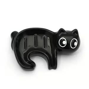 블랙 캣 세라믹 비누 받침대 욕실 세면대용 트레이 소품용품 케이스 인테리어 물빠짐대 홀더 도자기