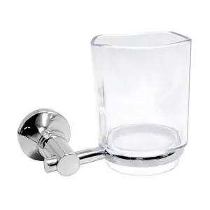 욕실용품 홀더 수납 정리 컵대 벽걸이 스테인리스 화장실 투명컵대