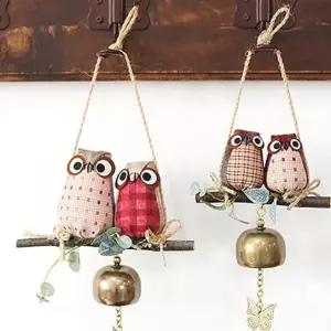 복을 부르는 귀여운 슬림부엉이 도어벨 2size 벽걸이 벽걸이장식 현관종 벽장식 가렌더 리스 종