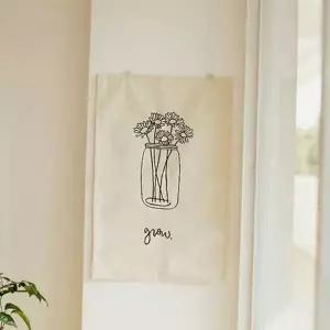 [셀러에이드]천 라인 감성 포스터 아트 벽걸이 드로잉 인테리어 패브릭