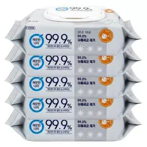 깨끗한나라 클린 손소독 티슈 캡형 60매 X 5개휴대용 용핸드클리너 소독제 크리너 휴대용