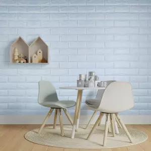 셀프 단열벽지 10mm 2.5m 스카이블루 결로방지 폼블럭 시트지난 포인트도배지 붙이는재 교체 붙이는 시공