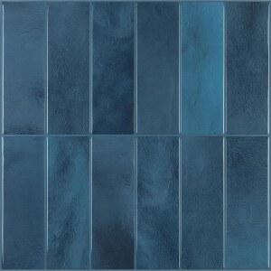 치헛 6장 파란색 직사각형 주방 백스플래시 타일 껍질 벗기고 붙이기 12