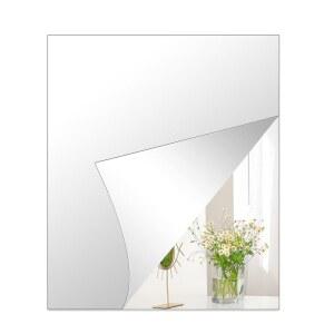 대레니 아크릴 거울 시트 14인치 x 12인치 1Pcs 프레임리스 접착 타일, 유연한 스티커, 체육관, 욕실, 침실, 홈 데코용 부착