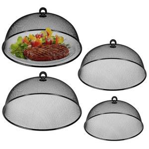 4Pcs 메탈 메시 푸드 커버 14인치 12인치 11인치 10인치 야외 피크닉 돔용 스크린 네트 테이블 캠핑용 파리를 피하세요