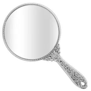 대형 원형 손거울 실버 컬러 휴대용 메이크업 화장 거울