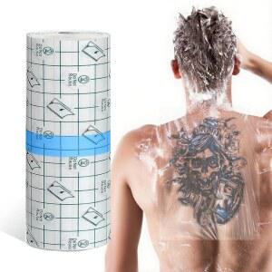 타투 애프터케어 방수 붕대, 세컨드 스킨 커버 테이프, 통기성, 방수, 투명, 라텍스 프리, 보호 테이프로 더 빠른 치유와 (1롤(16.5피트 6인치)