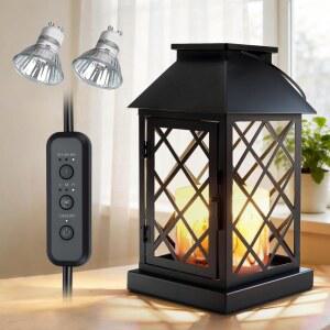 타이머가 있는 캔들 워머 램프, 대형 3 Wick Jar 캔들을 위한 희미한 랜턴 빈티지 밀폐형 금속 램프 농가, 왁스가 더 따뜻하게 녹고, 여성 엄마를 홈 데코 생일 선물