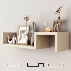 물결원목선반 단품 BM-315인테리어 고정 거실 수납장 벽선반 꾸미기
