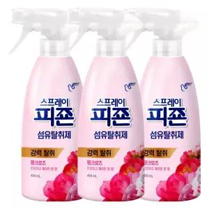 스프레이 피죤 섬유탈취제 핑크로즈 490ml X 3개옷장소취제 냄새제거 소취제 옷장용 용제 의류 제거제 옷걸