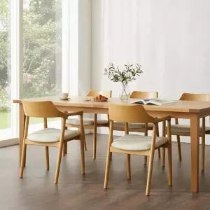 [보루네오하우스]보루네오 엘리브 온결 원목 1인 식탁의자 fn122