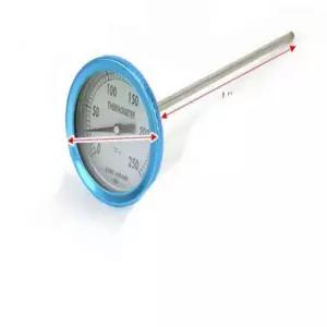 업소용 아날로그 튀김온도계 중형 가정용 기름계 용계 측정 주방용 원형 스텐 게이지 조리 요리 조리용 측