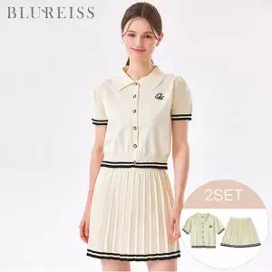 [블루레이스] [2SET]카라 자수 니트+스커트_B6M3KT2251