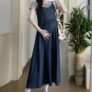 맘콩 원피스임부복 멜방임산부 임옷 여름임임 임부 임하객룩 키작녀임 여름임 빵임 빵임부 임산