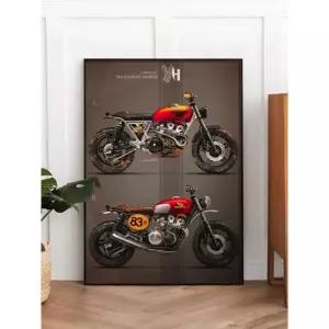 오토바이 벽걸이액자 할리 샵 인테리어 제품 장식 바이크 포스터