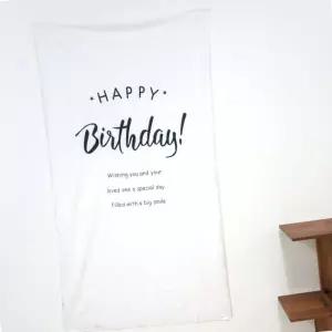 페브릭포스터 패브릭 - 생일축하1린넨 감성 그림바란스 인테리어가리개 커튼 커텐 천포스터