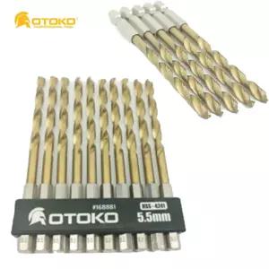 철기리 철제 구리 HSS 4241 임팩드릴비트 5.5mm 10pcs+1전동드릴세트 드라이버 판기리 팩드릴 드릴