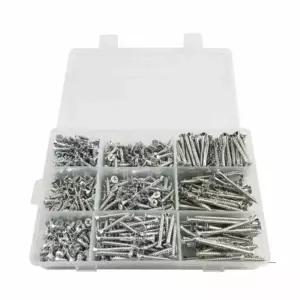 4mm 은백피스 세트 780개 경첩 목재피스 목재용 나사못 태핑 철판 십자 접시머리 목공