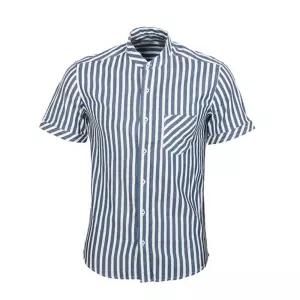 엣지애 남성 스트라이프 차이나카라 셔츠 MCTCT5144S1남자 캐주얼 패션 줄무늬 반팔 여름