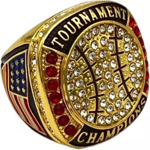 할인 스포츠 링 볼 챔피언십 - 골드 바디 블랙 레이스 클리어 스톤 프리미엄 소프트볼 야구 링/선수/팀