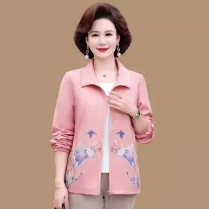 할머니 봄잠바 점퍼 중년여성 엄마 꽃자수 나들이 아우터 바람막이