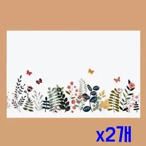 TBZ 주방 투명 오염방지 시트지 2p세트(90x60m)(꽃) x2개