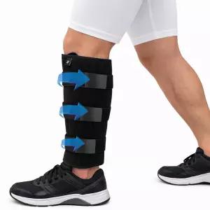 미끄럼 방지 실리콘 스트립이 있는 스프링 씨온 송아지 보호대 남녀용 조절 가능한 정강이 부목 지지 랩 를