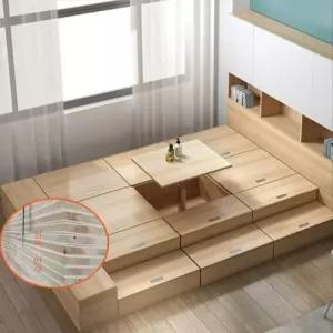 다다미 침대 조립식 평상 옷 보관 수납형 이불 캐비닛 D형