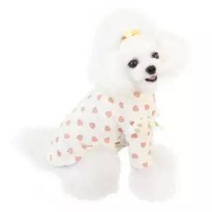 [반려] 강아지 레이스 골지티 산책 애견옷 반려견 하트패턴