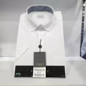 [예작]예작YJ3MBR201 폴리 스트레치  솔리드  카라배색  스냅버튼 일반핏  반팔셔츠_S