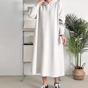 [옷자락]여자 휘뚜루 등원룩 나그랑 빅사이즈 후드 롱원피스