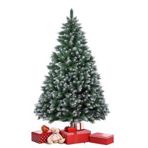 플로킹 프리미엄 크리스마스 트리 눈꽃 장식 붉은 열매 인조 호텔 가정용