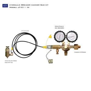 JCB 브랜드 유압 차단기 해머용 XZT 질소 가스 충전 키트