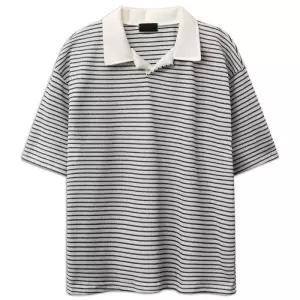 [탑보이][탑보이] 썸머 단가라 오픈카라 반팔 티셔츠 (CA295)