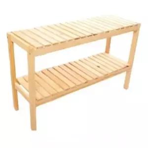 원목2단벤치신발장(중) 나무선반 정리대 장식장 보관 수납 인테리어