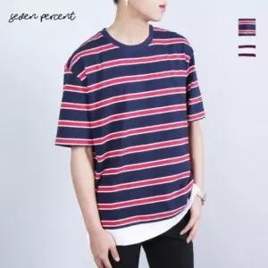 [SBD] 레이어드스트라이프 세븐퍼센트 5부오버핏