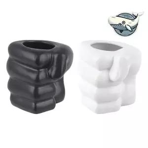 [콩심팥심]모던한 블랙과 화이트 손 모양 화병 인테리어